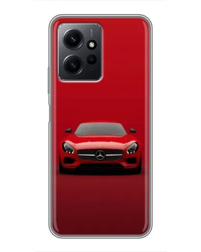 Чехол для Xiaomi Redmi Note 12 с картинкой «Красный Mercedes AMG»