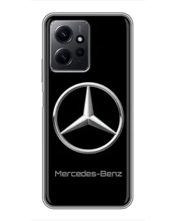 Чехол для Xiaomi Redmi Note 12 с картинкой «Mercedes Silver Logo»