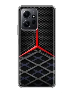 Чехол для Xiaomi Redmi Note 12 с картинкой «Mercedes Carbon Grid»