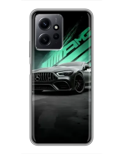 Чехол для Xiaomi Redmi Note 12 с картинкой «Темный Mercedes AMG»