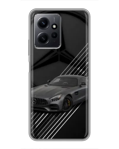 Чехол для Xiaomi Redmi Note 12 с картинкой «Mercedes AMG — графика»