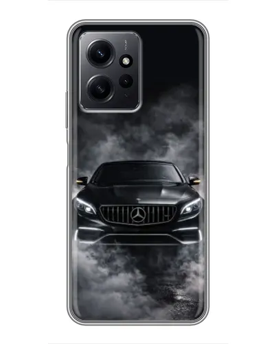 Чехол для Xiaomi Redmi Note 12 с картинкой «Mercedes в дыму»
