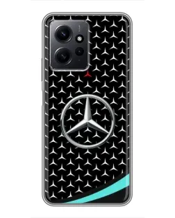 Чехол для Xiaomi Redmi Note 12 с картинкой «Mercedes — бирюзовый акцент»