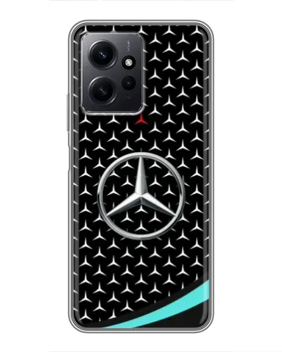 Чехол для Xiaomi Redmi Note 12 с картинкой «Mercedes — бирюзовый акцент»