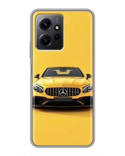 Чехол для Xiaomi Redmi Note 12 с картинкой «Желтый Mercedes GT»