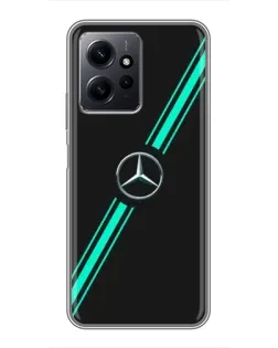Чехол для Xiaomi Redmi Note 12 с картинкой «Спортивные линии Mercedes» Чехол для Xiaomi Redmi Note 12 с картинкой «Спортивные линии Mercedes»