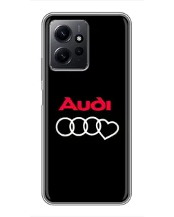 Чохол для Xiaomi Redmi Note 12 з картинкою «Логотип Audi Heart»