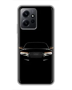 Чехол для Xiaomi Redmi Note 12 с картинкой «Audi — ночной контур»