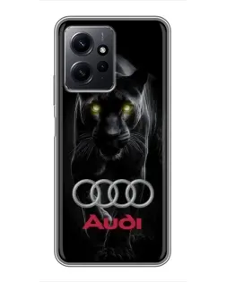 Чехол для Xiaomi Redmi Note 12 с картинкой «Пантера и Audi»