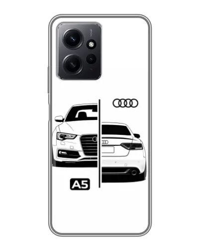 Чехол для Xiaomi Redmi Note 12 с картинкой «Audi — контрастный дизайн»