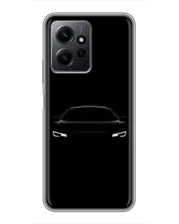 Чехол для Xiaomi Redmi Note 12 с картинкой «Взгляд Audi в темноте»