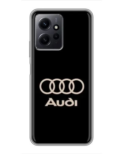 Чехол для Xiaomi Redmi Note 12 с картинкой «Audi — золотой логотип»