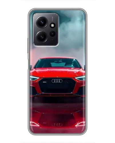Чехол для Xiaomi Redmi Note 12 с картинкой «Audi RS — красный стиль»
