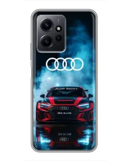 Чехол для Xiaomi Redmi Note 12 с картинкой «Audi Sport — неон»
