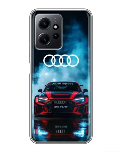 Чехол для Xiaomi Redmi Note 12 с картинкой «Audi Sport — неон»
