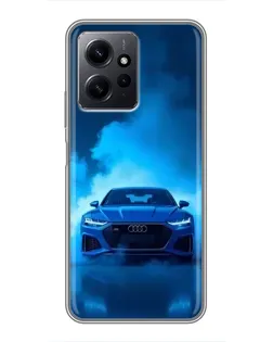 Чехол для Xiaomi Redmi Note 12 с картинкой «Audi — голубая энергия»