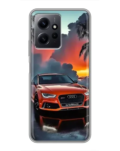 Чехол для Xiaomi Redmi Note 12 с картинкой «Audi — закат»