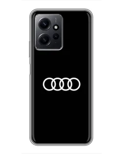 Чехол для Xiaomi Redmi Note 12 с картинкой «Audi White Logo»