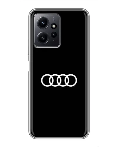 Чехол для Xiaomi Redmi Note 12 с картинкой «Audi White Logo»