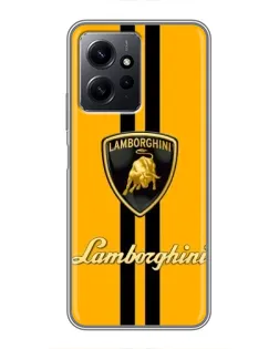 Чохол для Xiaomi Redmi Note 12 з картинкою «Lamborghini Stripe жовтий»