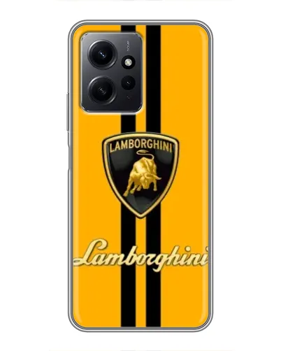 Чохол для Xiaomi Redmi Note 12 з картинкою «Lamborghini Stripe жовтий»