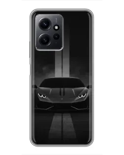 Чохол для Xiaomi Redmi Note 12 з картинкою «Lamborghini симетрія доріг»