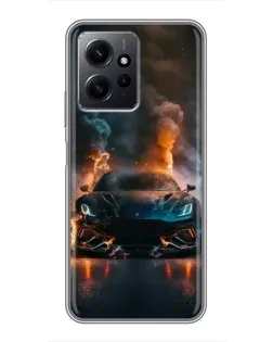Чохол для Xiaomi Redmi Note 12 з картинкою «Lamborghini димна естетика»