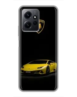 Чохол для Xiaomi Redmi Note 12 з картинкою «Lamborghini жовтий акцент»
