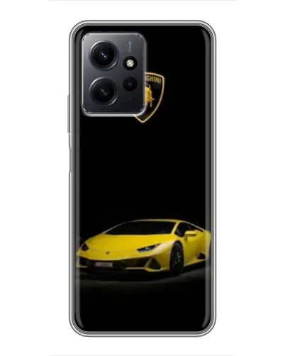 Чохол для Xiaomi Redmi Note 12 з картинкою «Lamborghini жовтий акцент»