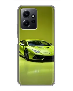 Чохол для Xiaomi Redmi Note 12 з картинкою «Салатовий Lamborghini Huracan»