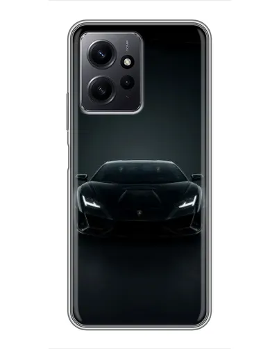 Чохол для Xiaomi Redmi Note 12 з картинкою «Чорний Lamborghini Aventador»