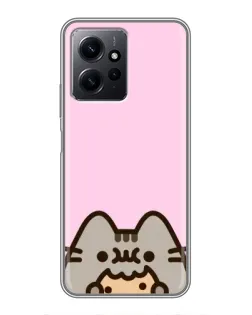 Чохол для Xiaomi Redmi Note 12 з картинкою «Pusheen та печиво»