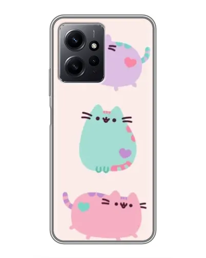 Чохол для Xiaomi Redmi Note 12 з картинкою «Pusheen тріо» Чохол для Xiaomi Redmi Note 12 з картинкою «Pusheen тріо»