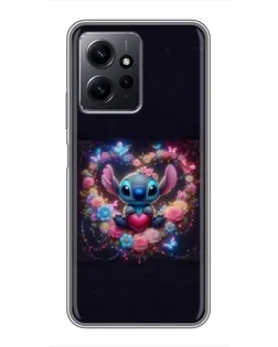 Чехол для Xiaomi Redmi Note 12 с картинкой «Stitch в цветах» Чехол для Xiaomi Redmi Note 12 с картинкой «Stitch в цветах»