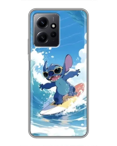 Чехол для Xiaomi Redmi Note 12 с картинкой «Стич на волне»