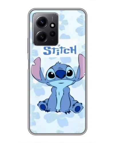 Чехол для Xiaomi Redmi Note 12 с картинкой «Stitch среди цветов»