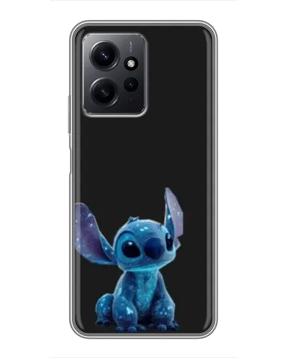 Чехол для Xiaomi Redmi Note 12 с картинкой «Стич на черном»