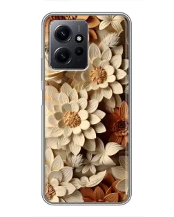 Чохол для Xiaomi Redmi Note 12 з картинкою «Бежевий флористичний декор» Чохол для Xiaomi Redmi Note 12 з картинкою «Бежевий флористичний декор»