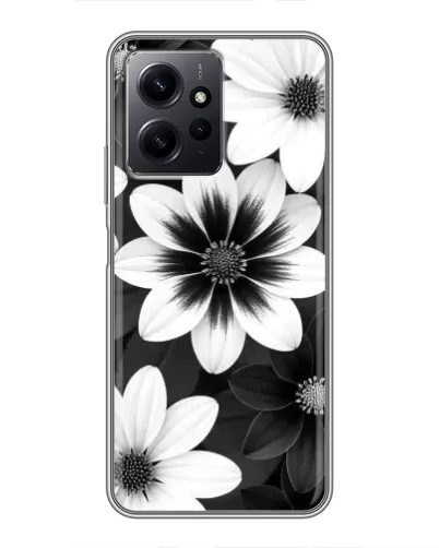 Чохол для Xiaomi Redmi Note 12 з картинкою «Монохромні айстри»