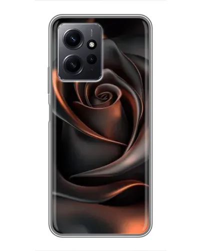 Чохол для Xiaomi Redmi Note 12 з картинкою «Шовкова чорна троянда»