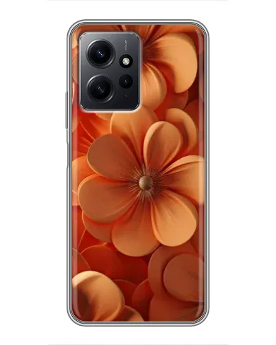 Чохол для Xiaomi Redmi Note 12 з картинкою «Помаранчева макро квітка»
