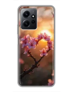 Чохол для Xiaomi Redmi Note 12 з картинкою «Рожевий цвіт сердечко на тлі заходу» Чохол для Xiaomi Redmi Note 12 з картинкою «Рожевий цвіт сердечко на тлі заходу»