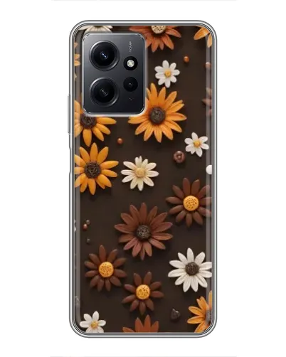 Чохол для Xiaomi Redmi Note 12 з картинкою «Візерунок з маленьких соняшників»