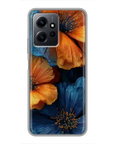 Чехол для Xiaomi Redmi Note 12 с картинкой «Яркая сине-оранжевая флора» Чехол для Xiaomi Redmi Note 12 с картинкой «Яркая сине-оранжевая флора»