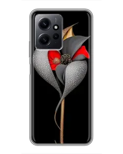 Чохол для Xiaomi Redmi Note 12 з картинкою «Срібна фантазійна квітка» Чохол для Xiaomi Redmi Note 12 з картинкою «Срібна фантазійна квітка»