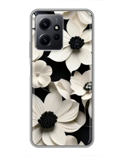 Чохол для Xiaomi Redmi Note 12 з картинкою «Об'ємні білі квіти»