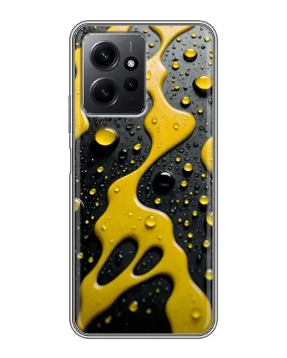 Чехол для Xiaomi Redmi Note 12 с картинкой «Жидкое желтое золото»