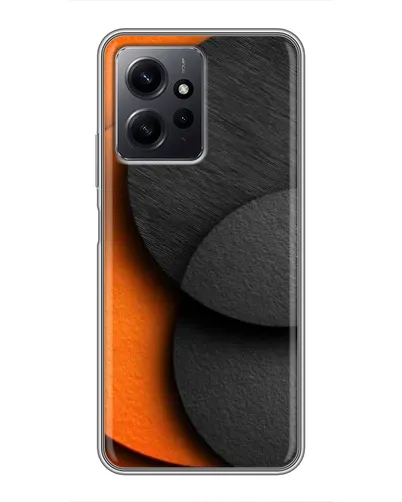 Чехол для Xiaomi Redmi Note 12 с картинкой «Геометрия оранжевых кругов»