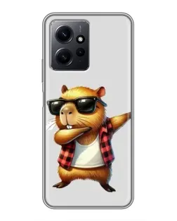 Чохол для Xiaomi Redmi Note 12 з картинкою «Капібара репер даб»