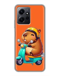 Чохол для Xiaomi Redmi Note 12 з картинкою «Капібара на скутері»